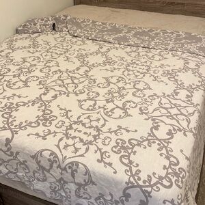 Villa Linen Cotton Damask Duvet‎ Cover